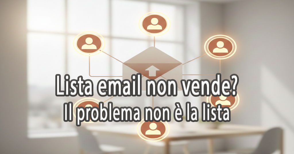 Lista email non vende? Il problema non è la lista