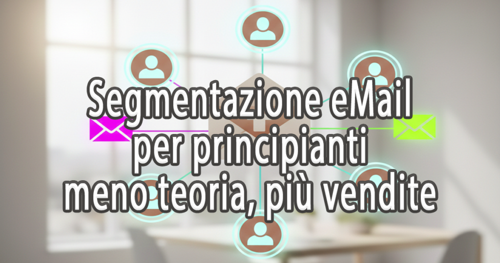 Segmentazione email per principianti: meno teoria, più vendite