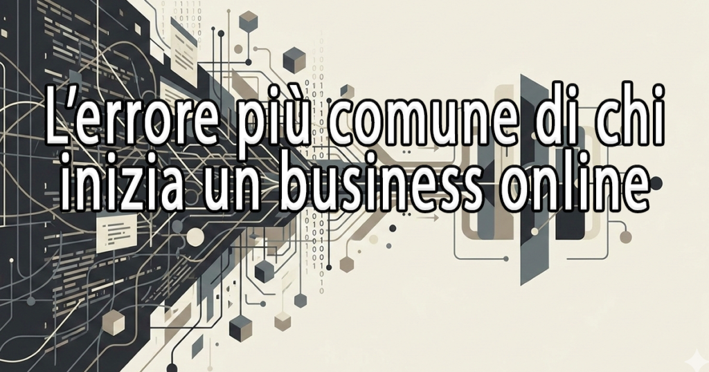 L’errore più comune di chi inizia un business online